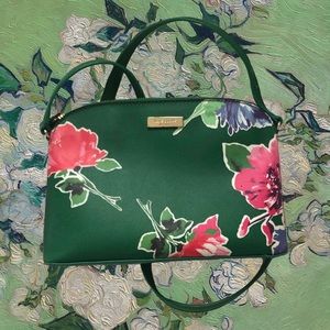 Kate Spade Gorgeous Green Floral Crossbody Bag